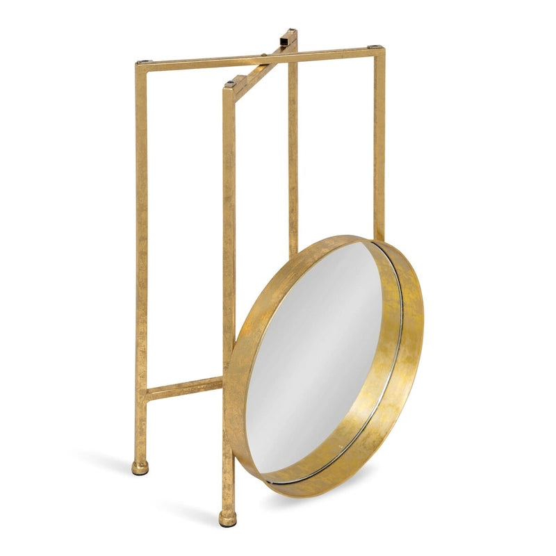 Round Metal Foldable Tray Accent Table