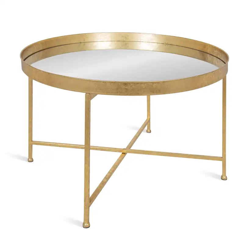 Round Metal Coffee Table - 28.25x28.25x19