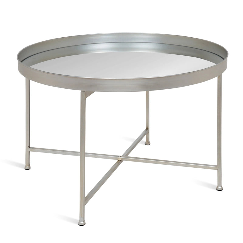 Round Metal Coffee Table - 28.25x28.25x19