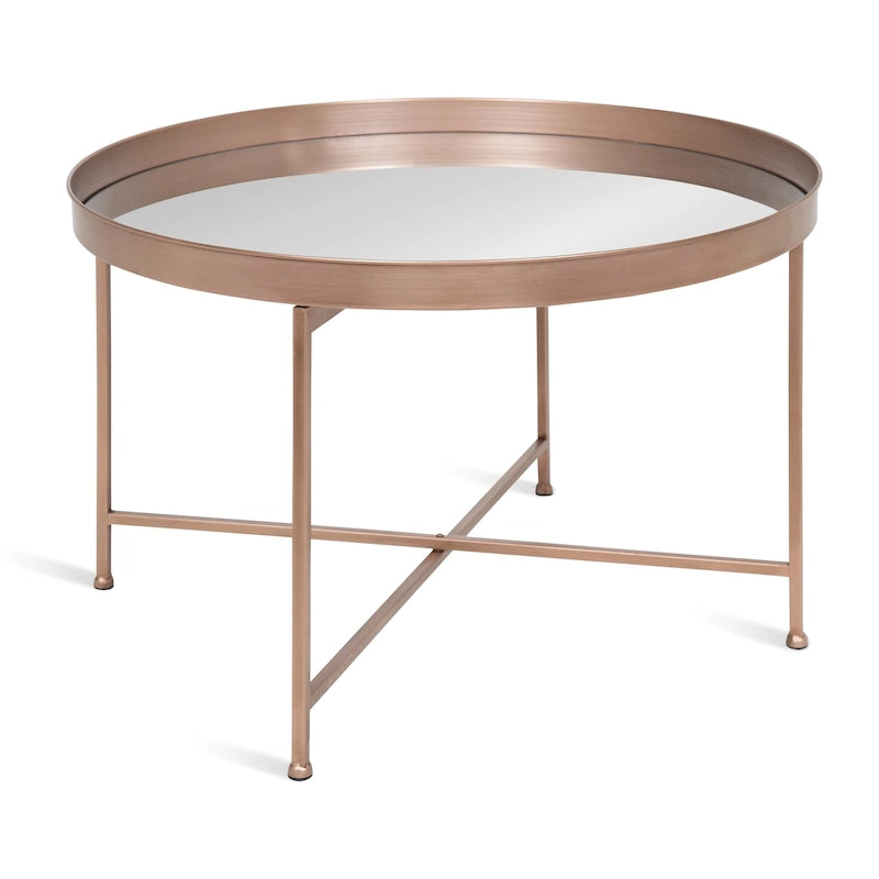 Round Metal Coffee Table - 28.25x28.25x19