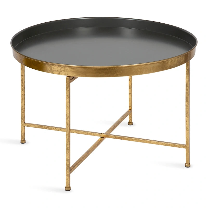 Round Metal Coffee Table - 28.25x28.25x19