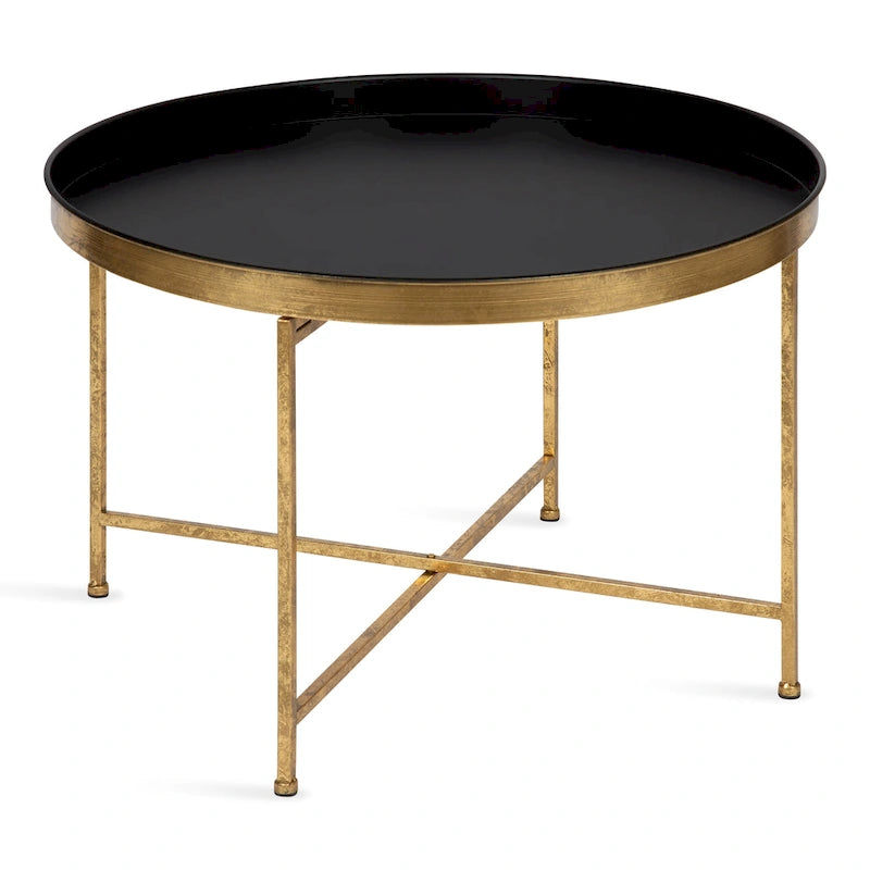 Round Metal Coffee Table - 28.25x28.25x19