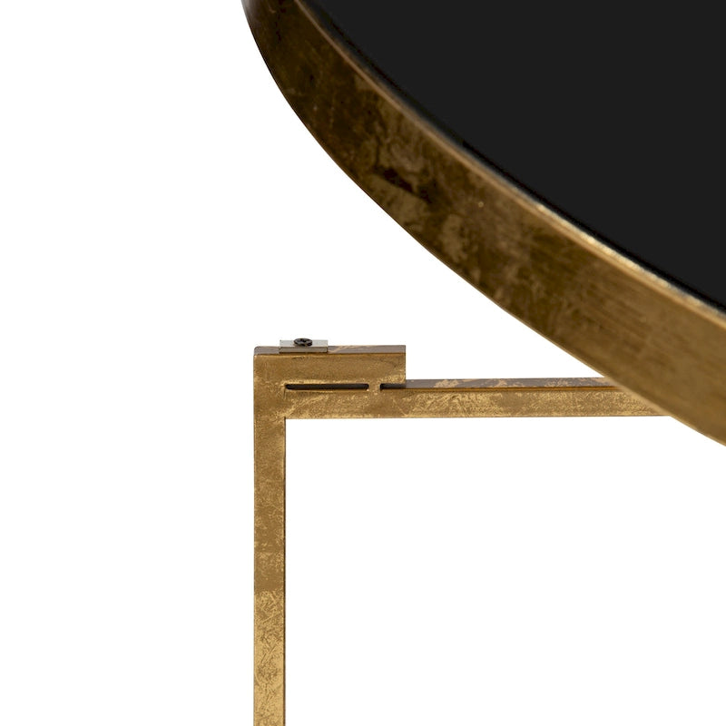 Round Metal Coffee Table - 28.25x28.25x19