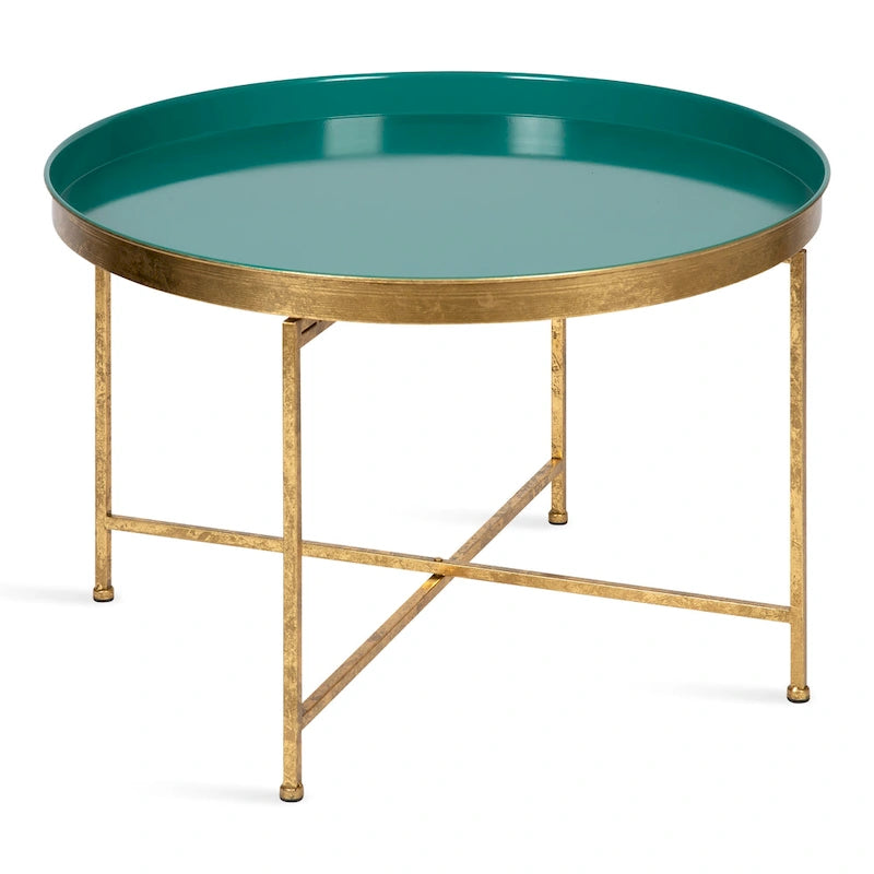 Round Metal Coffee Table - 28.25x28.25x19