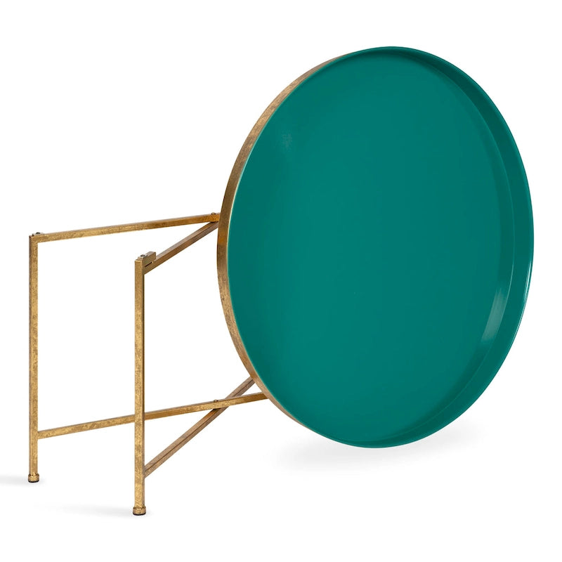 Round Metal Coffee Table - 28.25x28.25x19