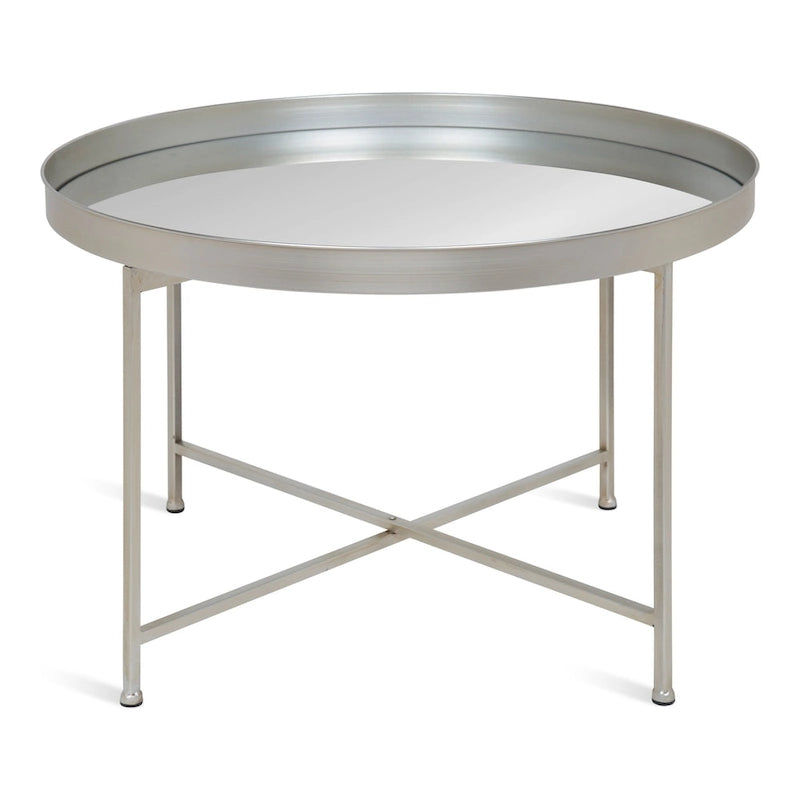 Round Metal Coffee Table - 28.25x28.25x19