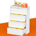 4 Drawer Metal Lateral Filing Cabinet with Lock