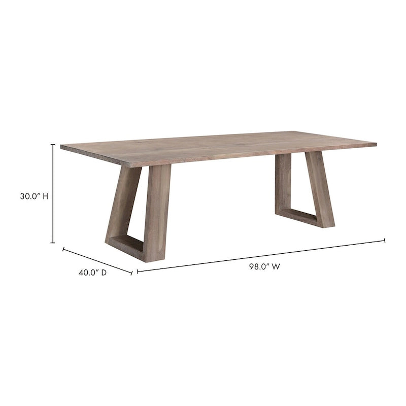 Table de salle à manger moderne en bois d'acacia massif