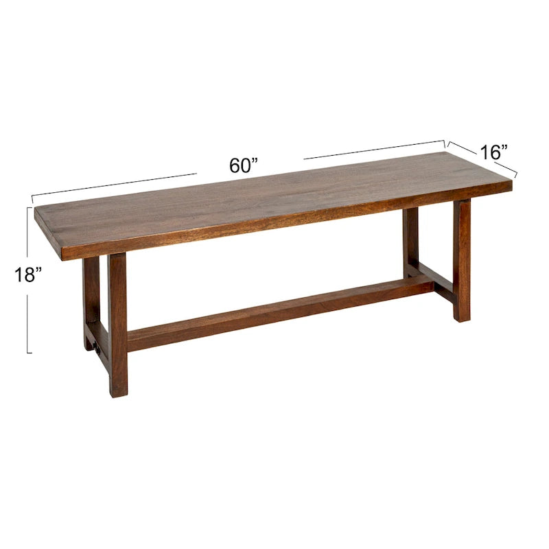 Elegant style Acacia Trestle Bench