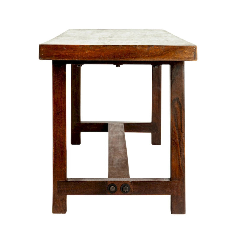 Elegant style Acacia Trestle Bench