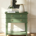 2-Drawer Tray Top Nightstand