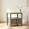 Wood Storage End Table
