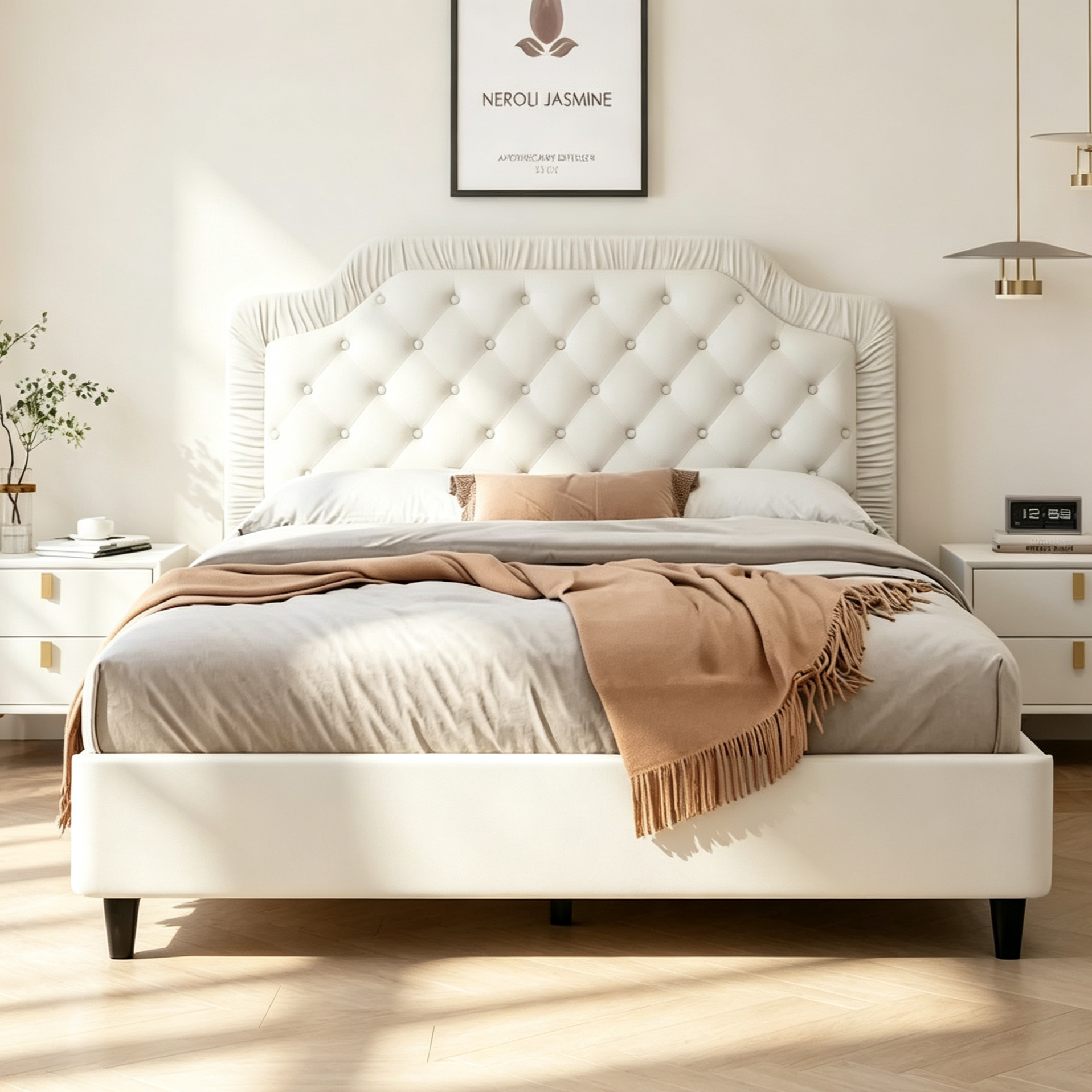 Modern Queen Size Upholstered Bed